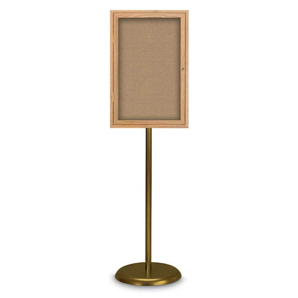 United Visual Products Corkboard, Triple Door, Radius Frame, 72x36", Bronze/Surf UV7005-BRONZE-SURF - main